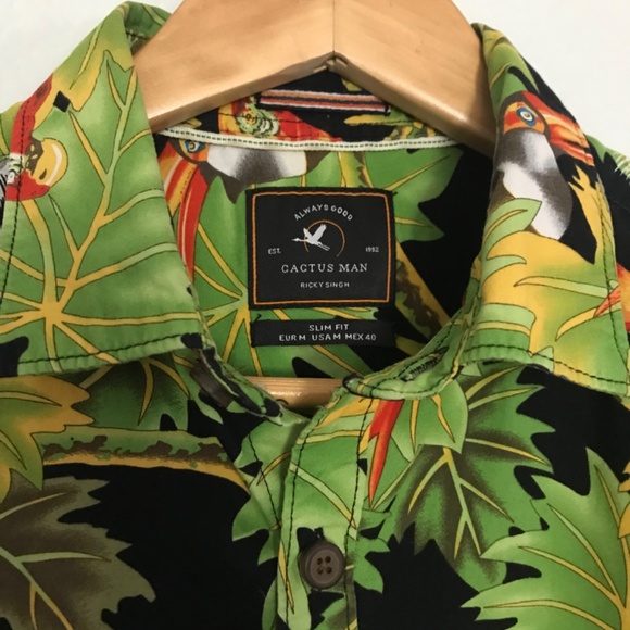 Cactus Man, Size M (slim fit), Tropical Shirt - Picture 2 of 7